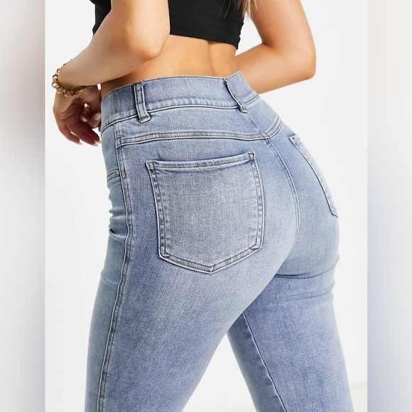 Spanx Ankle Skinny Pull On Jeans In Light Vintage Wash - Size Small Petite - New - Picture 11 of 12